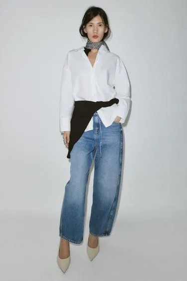 Базовая рубашка из поплина- Заказать в России