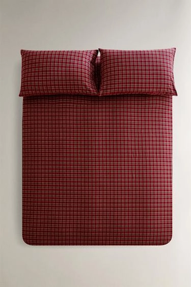 Рождественское покрывало из красной клетки фланеля- Заказать в России