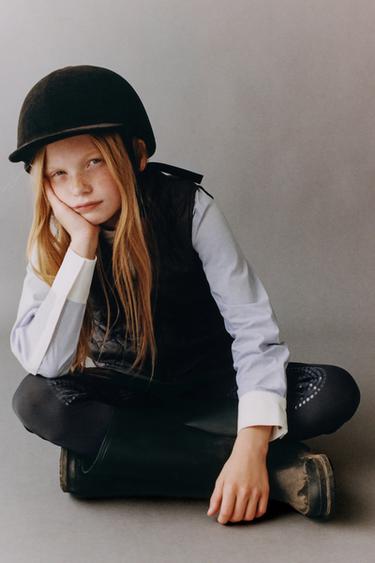 Zara Стеганый жилет для верховой езды с комбинированными деталями купить с доставкой.