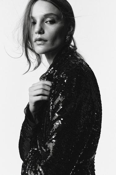 Zara Пальто с пайетками - LIMITED EDITION