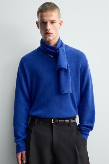 Zara Короткий шарф из шерсти и кашемира