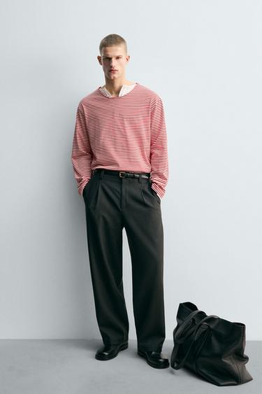 Zara Жаккардовая футболка в полоску LIMITED EDITION