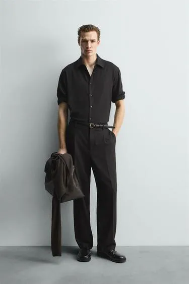 Рубашка струящегося покроя из смесовой шерсти LIMITED EDITION- Заказать в России