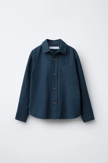 Фланелевая рубашка с карманом- Заказать в России