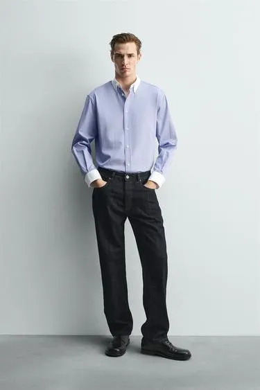 Рубашка в полоску с контрастными элементами - LIMITED EDITION- Заказать в России