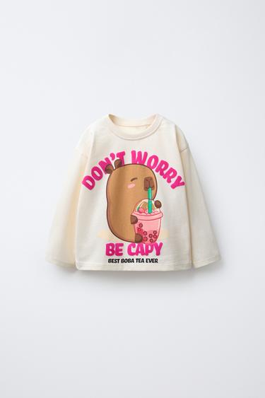 Zara Футболка с принтом CAPIBARA CAPYFUN ©