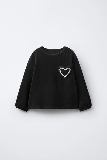 SOFT-TOUCH T-SHIRT WITH WAVY HEART POCKET