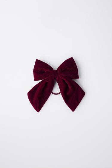 Zara Бархатная резинка для волос с блестящими бантами