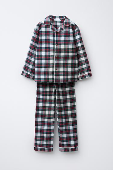 Zara 6-14 лет/ фланелевая пижама в клетку