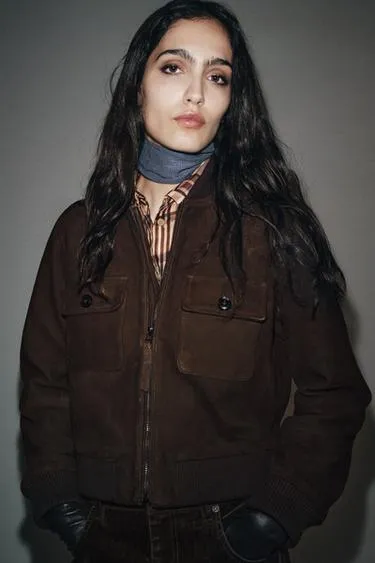 Бомбер из замши — ZW COLLECTION LIMITED EDITION- Заказать в России