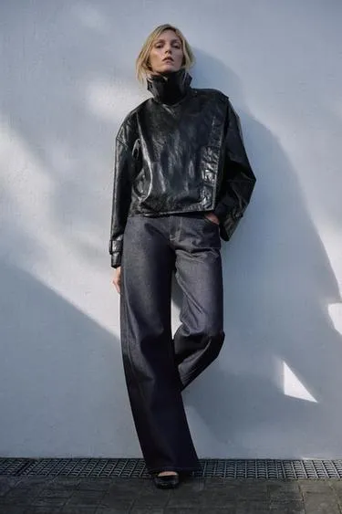 Куртка с блестящей тканью — ZW COLLECTION