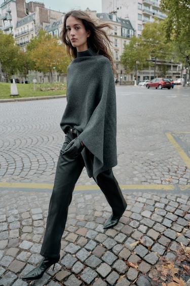 Zara Трикотажная накидка с высоким воротником