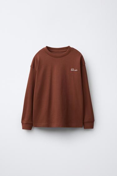 Zara Футболка с вышитой надписью