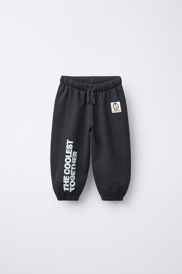 Zara Брюки-джоггеры с текстовым флоком