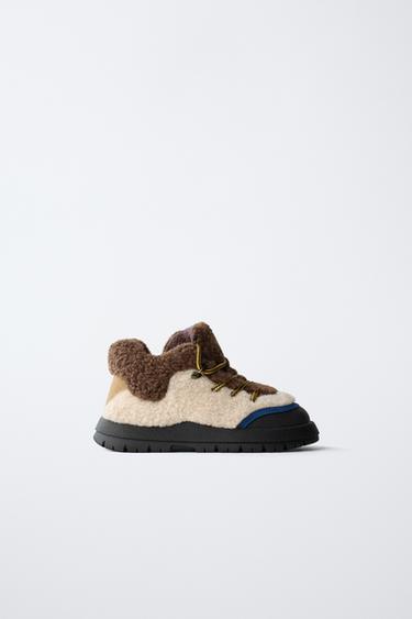 Zara Ботинки из искусственной овчины купить с доставкой.