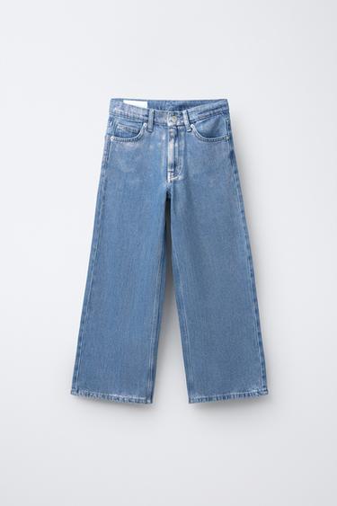 Zara Джинсы WIDE LEG со стразами