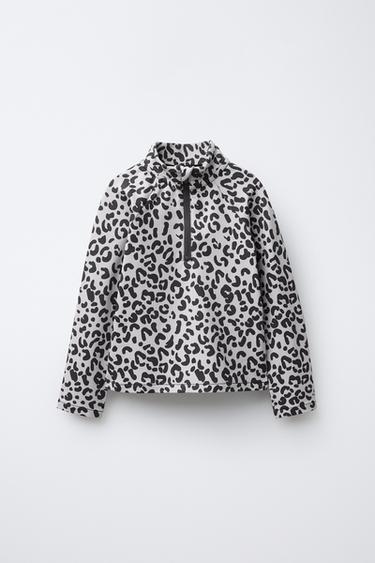 Zara Термофутболка с дышащей тканью и анималистическим принтом купить с доставкой.