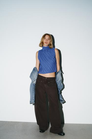 Zara Жилет из рельефного трикотажа