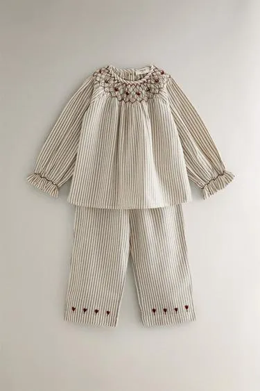 Набор детских пижам в полоску на рождество с украшениями (набор из 2)- Заказать в России