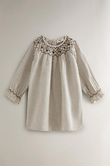 Zara Детское ночное платье с полосками для рождества с оборками купить с доставкой.