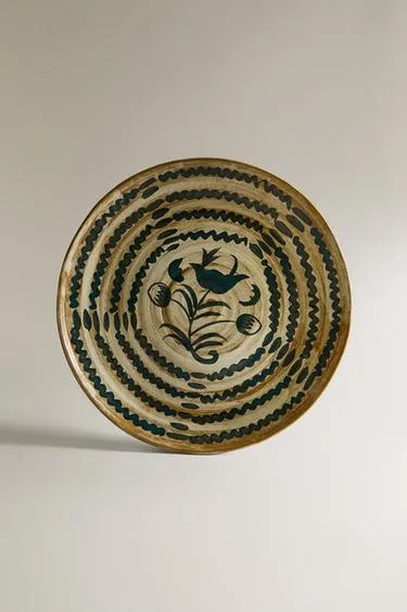 Круглая керамическая поднос для сервировки с цветочным узором- Заказать в России