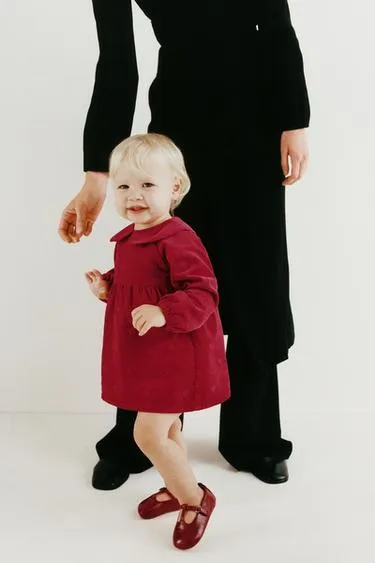 Платье и трусики из вельвета с вышитыми сердечками- Заказать в России