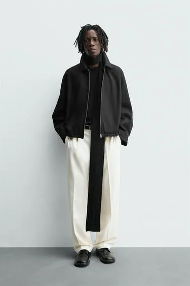 Куртка из рельефной ткани с молнией- Заказать в России