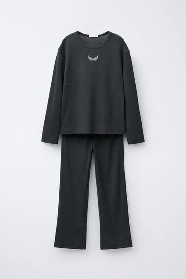 Пижама с вышивкой и блестками для детей от 6 до 14 лет- Заказать в России