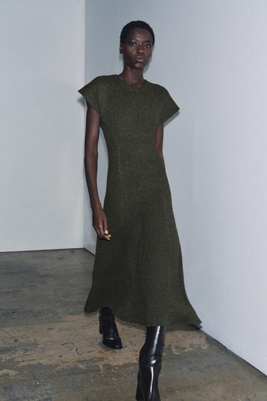 Zara Длинное трикотажное платье купить с доставкой.