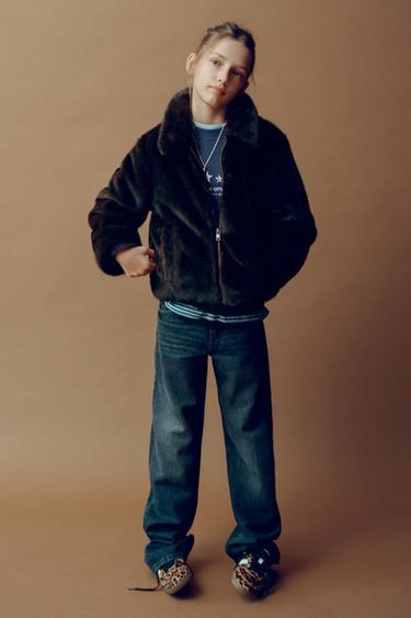 Zara Бомбер из искусственного меха