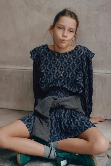 Платье с принтом икат