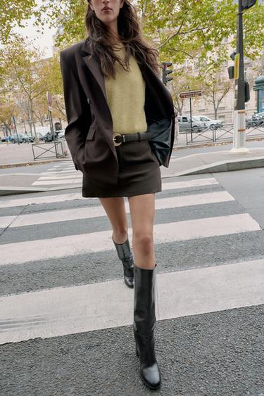 Zara Юбка-шорты с ремнем