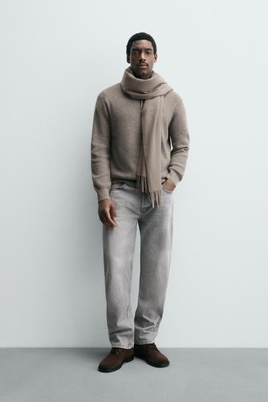 Zara Поло из трикотажа с шерстью