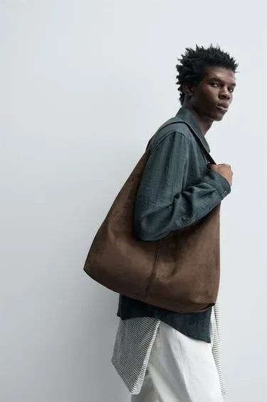 Сумка-шоппер из искусственной замши- Заказать в России