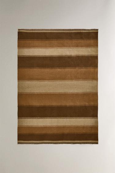 Zara Плед из хлопка в полоску купить с доставкой.