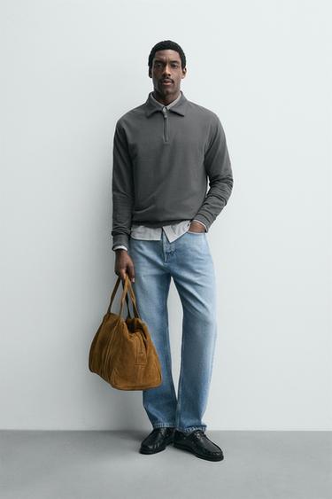 Zara Поло структурное на молнии купить с доставкой.