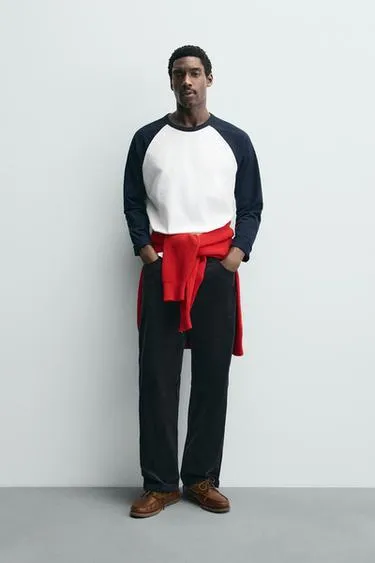 Футболка с регланом в цветных блоках