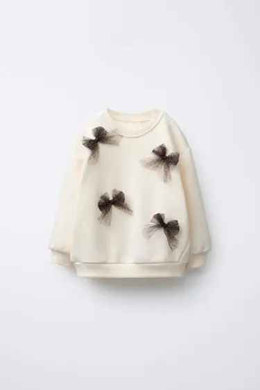 Толстовка с тюлевыми бантиками- Заказать в России