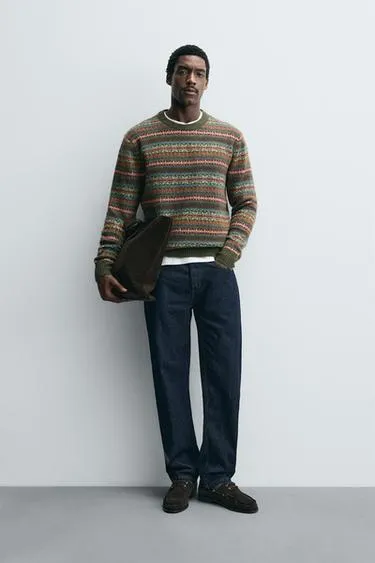 Пуловер с жаккардовым узором фэирсле