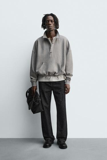 Zara Толстовка-поло свободного кроя купить с доставкой.