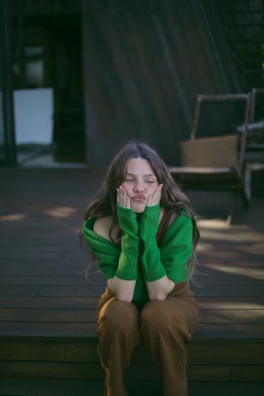 Zara Треугольная бандана из 100% шерсти