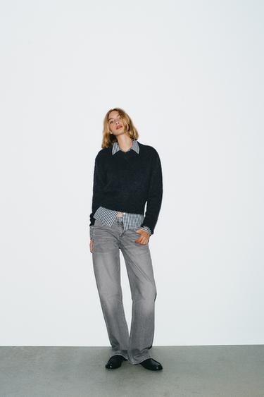 Zara Джинсы TRF WIDE-LEG с низкой посадкой купить с доставкой.