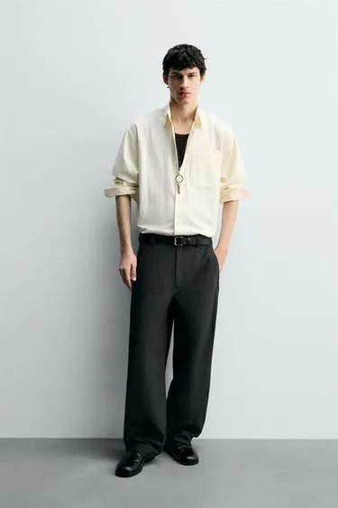 Рубашка с текстурой в полоску- Заказать в России