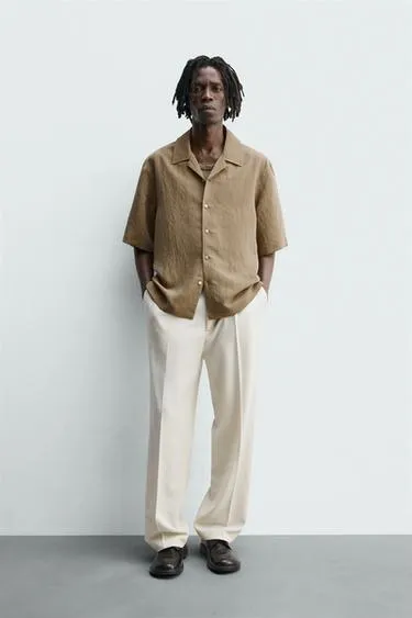 Рубашка в полоску из плавного материала- Заказать в России