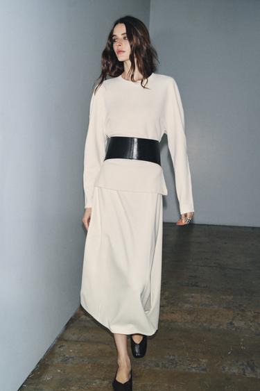 Zara Длинная юбка из мягкой ткани