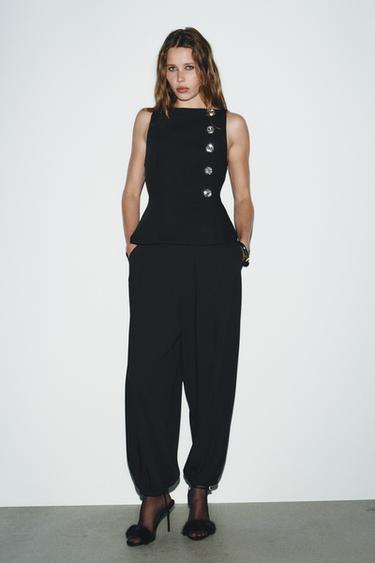 Zara Топ с декоративными пуговицами