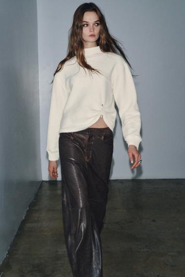 Zara Толстовка рустик брошь