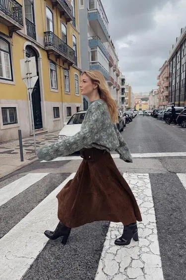 Джемпер из вязаного полотна JACQUARD с эффектом щетки- Заказать в России