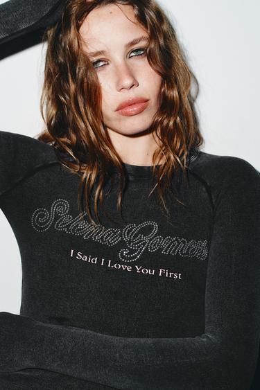 Zara Футболка в рубчик SELENA GOMEZ