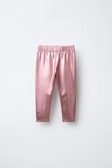 Легинсы с металлическим блеском